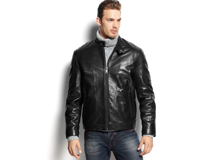 Marc New York Sander Quilted Leather Moto  